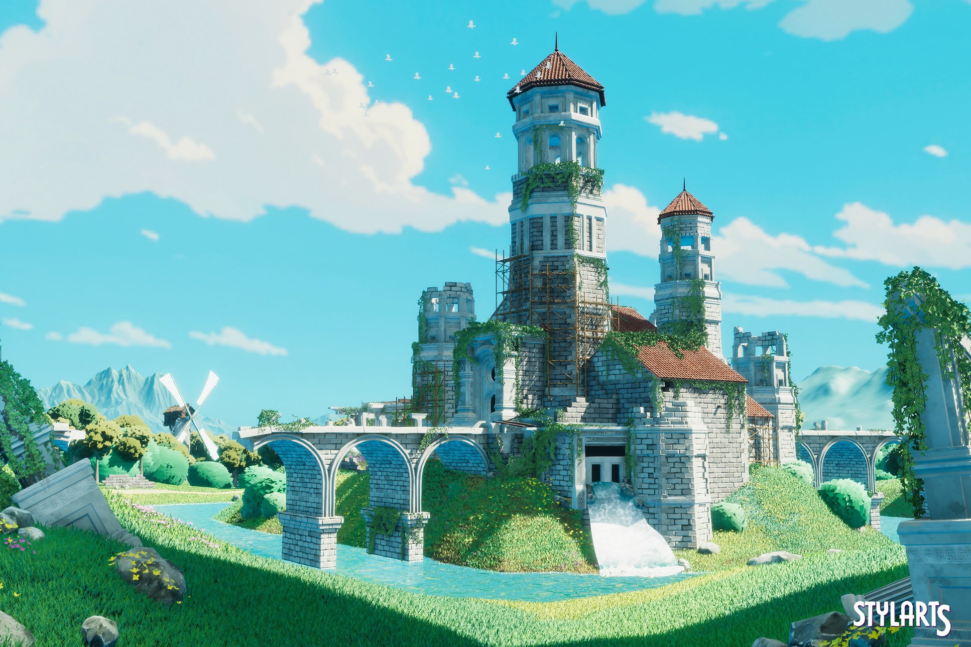 Stylized Castle Ruins