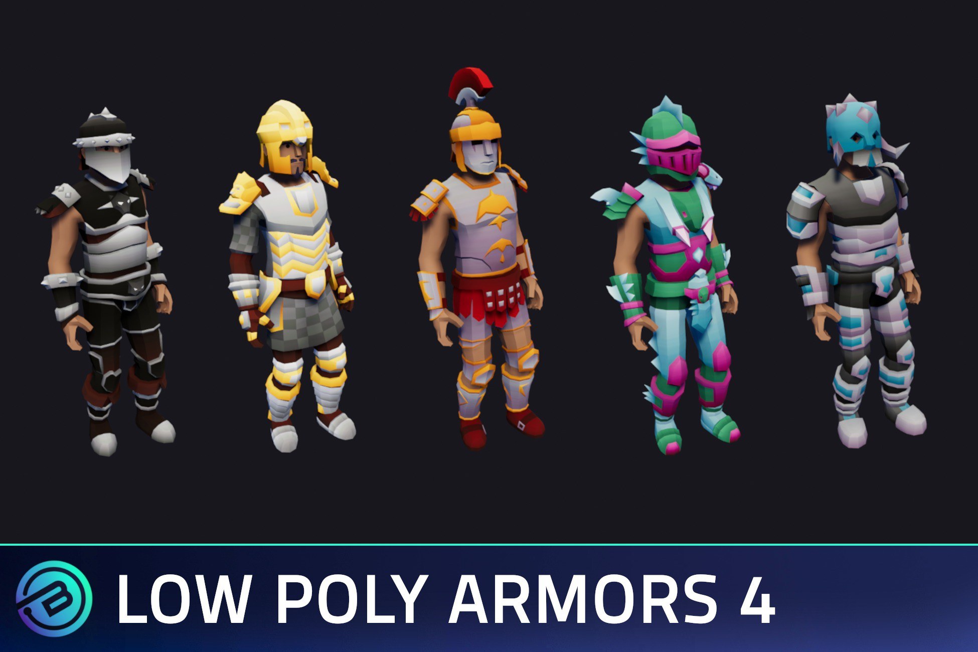 Low Poly Armor Sets 4 - RPG Characters