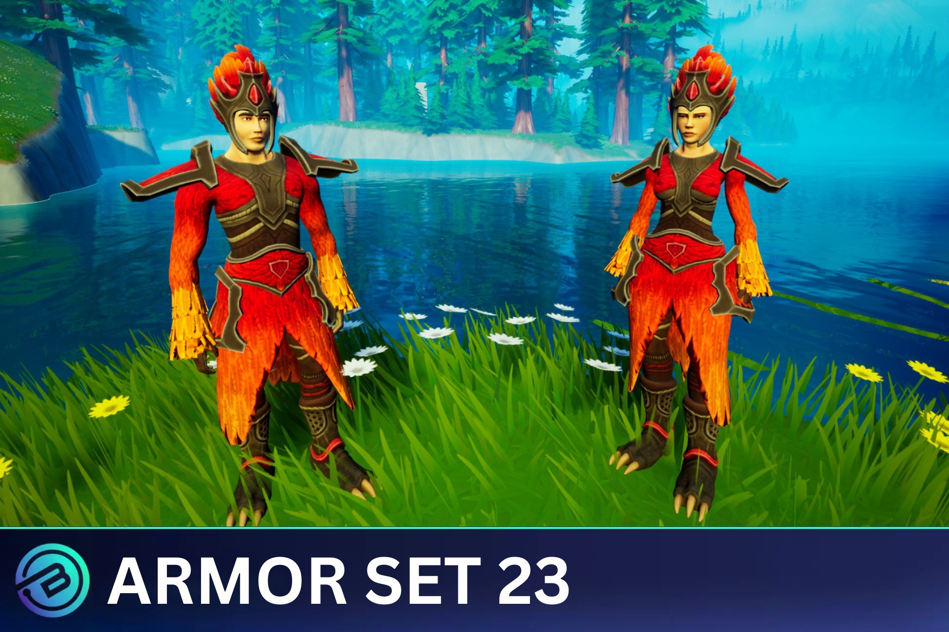 Phoenix Armor Set - Stylized RPG