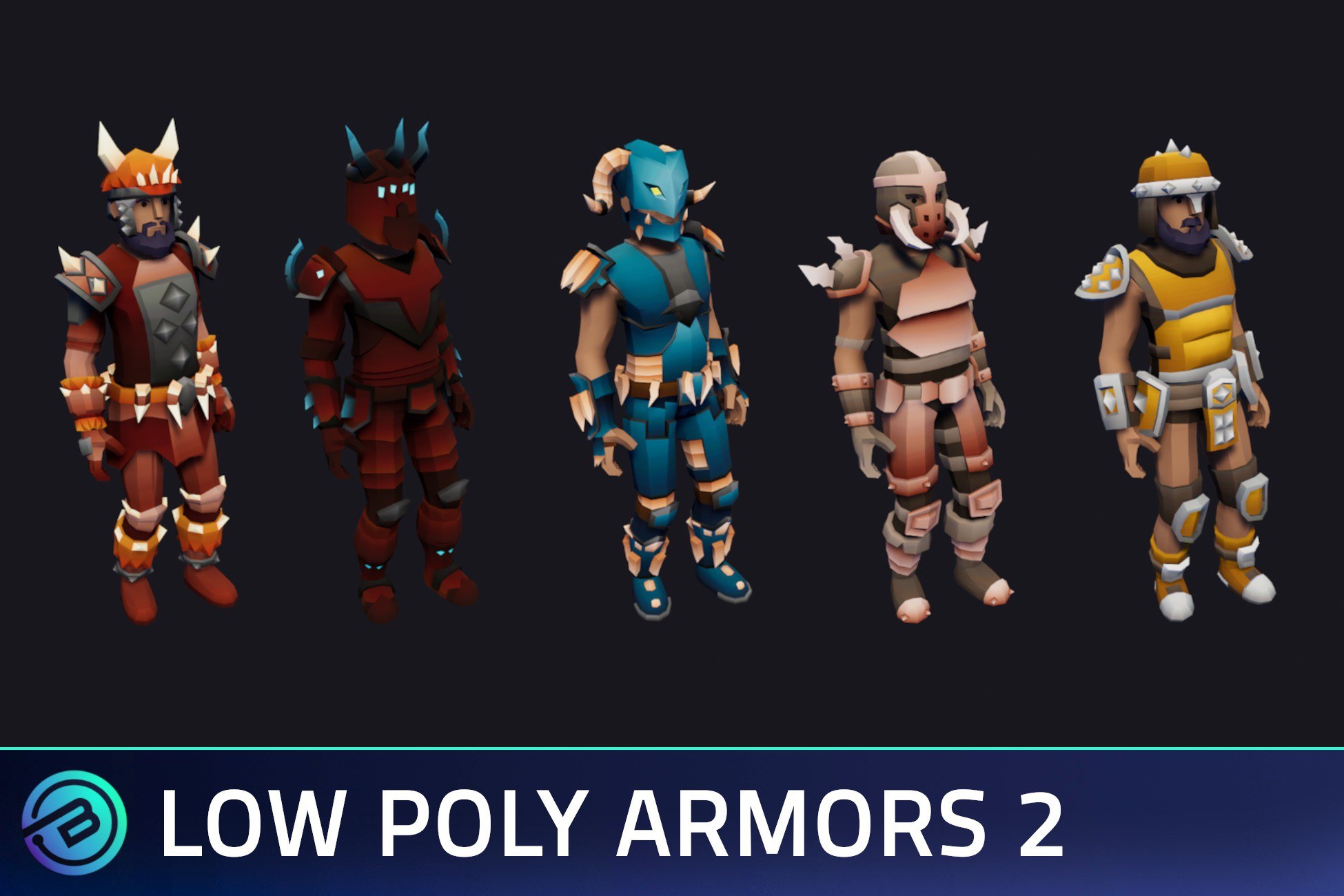 Low Poly Armor Sets 2 - RPG Characters