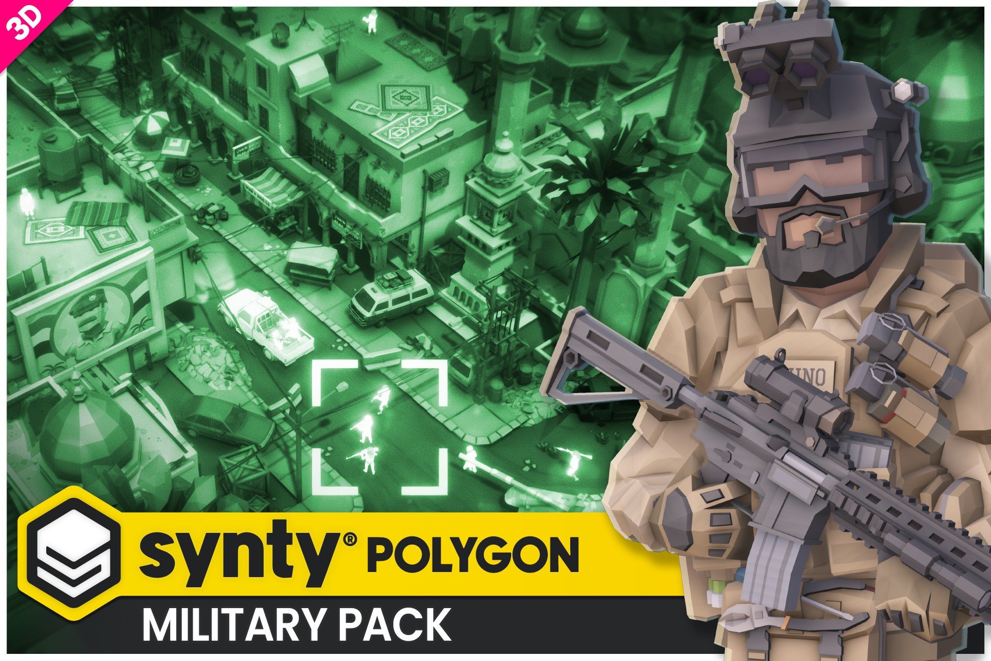 POLYGON - Military Pack - Art by Synty