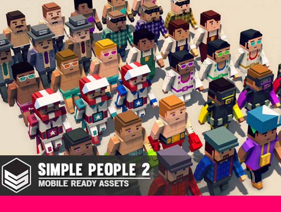 Simple People 2 - Cartoon Assets
